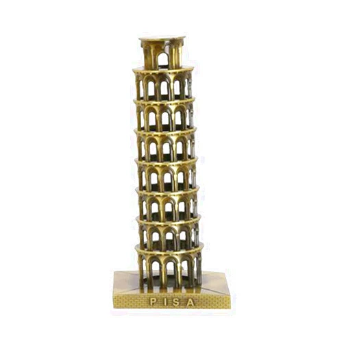 SUPVOX Vacations The Holiday Decor Furnishing Miniatures Retro Decor Dining Room Table Decor Leaning Tower of Pisa Decor Metal Leaning Tower of Pisa Vintage Accessories Suite Souvenir 3D