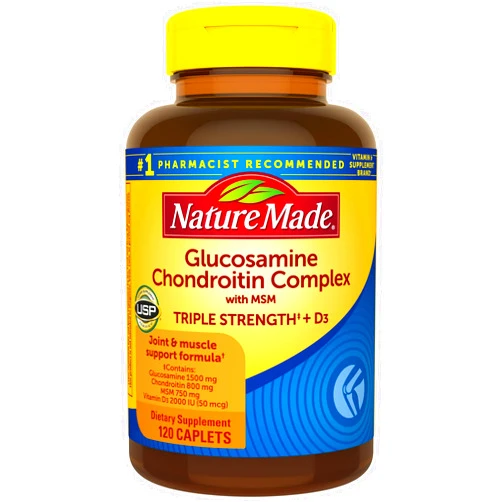 Nature Made Glucosamine Chondroitin Complex with MSM, Dietary Supplement for Joint Support, 120 Caplets, 60 Day Supply