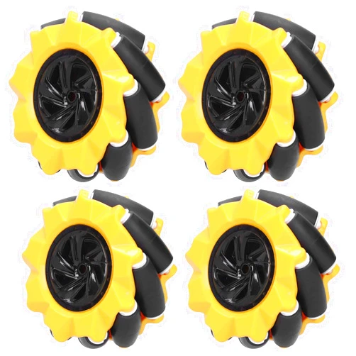 Fafeicy Mecanum Wheel, 80mm Omni-Directional Smart Robot Car Parts Accessories DIY Toy Components (2 Pair), Industrial Robots and Accessories