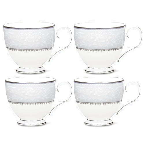 Noritake Brocato Cup, 7 oz., Set of 4 in White