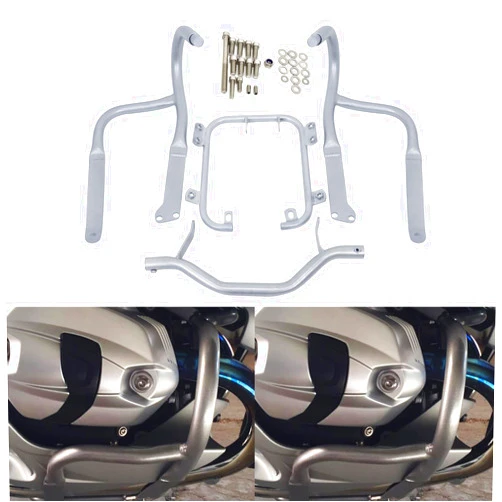 BAIONE Worldmotop Engine Guard Highway Crash Bar Protector Replacement for BMW R1200RT R 1200RT 2004-2013 (Front-sliver)