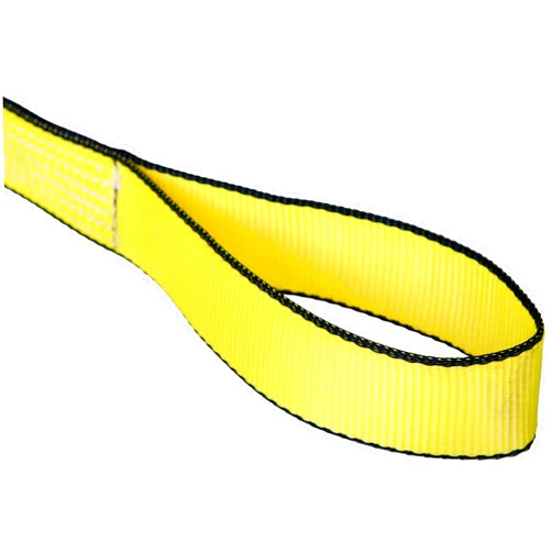 Mazzella Lifting Technologies 5000-2786 EE1-902 Edgeguard Nylon Web Sling, Eye-and-Eye, Yellow, 1 Ply, 3' Length, 2