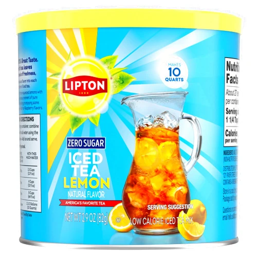 Lipton Diet Lemon Iced Tea Mix – Pack of 2, 10 Quarts Each (Total 20 Quarts) – Zero Sugar, Caffeinated Powder Drink Mix