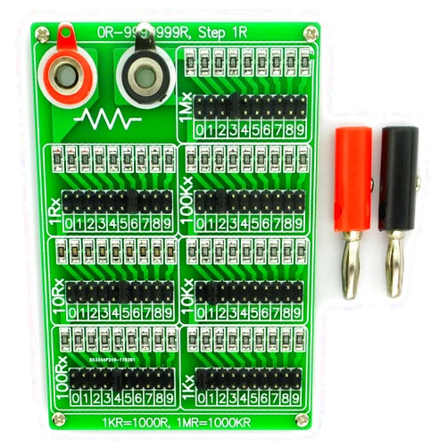 Electronics-Salon 1R - 9999999R Seven Decade Programmable Resistor Board, Step 1R, 1%, 1/4W.