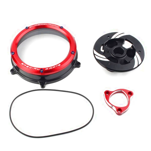Newsmarts Racing Clear Clutch Cover Spring Retainer Kit Protector Guard for Ducati Panigale 959 1199 1299 S R 2012-2019