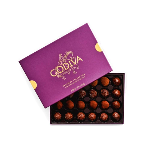 Godiva Chocolatier Godiva Dark Chocolate Truffle Gift Box, Belgian Dark Chocolates with Ganache Center, Gourmet Gift for Birthdays, Holidays, Kosher, 24 Pc