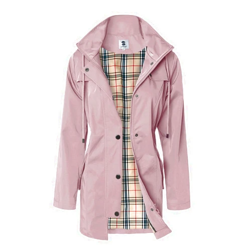 SaphiRose Women's Long Hooded Rain Jacket Outdoor Raincoat Windbreaker
