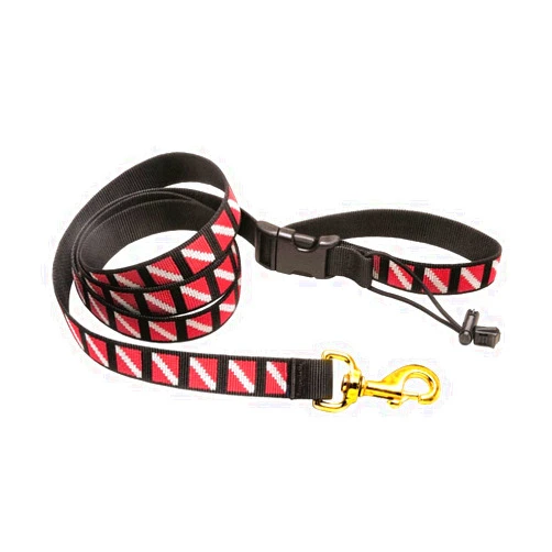 Innovative Scuba Concepts New Custom 72 Inch Nylon Dive Flag Pet Leash for Your Scuba Diving Pet - 1 Inch Webbing/FBM
