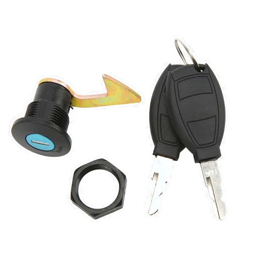 Acouto Motorcycle Fitting Tail Lock Scooter Rear Trunk Lock Kit Aluminum Plastic for Electric Motorcycles Storage Trunk Accessories (Bent Hook)