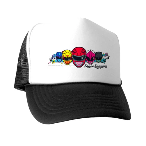 CafePress Power Rangers Linear Helmets Trucker Hat, Classic Baseball Hat, Unique Trucker Cap