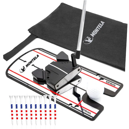 Montela Golf Putting Mirror, Putting Mirror Training Aid for Golf, Portable Training Aid, Golf Putting Alignment Mirror Practice Putting Trainer for Beginner Golfing Equipment and Accessories