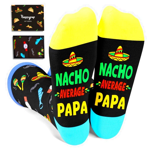 HAPPYPOP Papa Gifts Fathers Day, Papa Birthday Gifts, Funny Gifts For Dad From Daughter Son, Papa Socks Fathers Day Socks For Dad