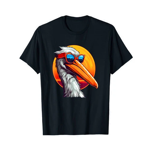 Funny Pelican with Sunglasses for Seabirds Lovers T-Shirt