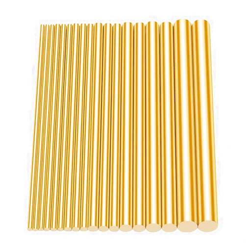 Glarks 18Pcs Brass Solid Round Rod Lathe Bar Stock Assorted for DIY Craft Tool, Diameter 2.5-8mm Length 100mm