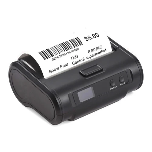 BUZHI Portable Printer,Thermal Receipt Printer 4-inch 110mm Portable Mobile Printer 203dpi Clear Print BT+USB Connect for Small Business Market Grocery Store Supports Continuous Paper/