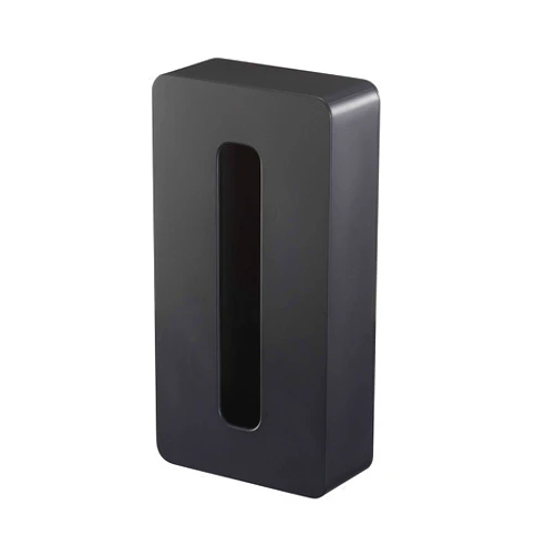 Yamazaki 5095 Magnetic Compact Tissue Case, Tower, Black, Approx. 4.5 x 2.2 x 8.5 inches (11.5 x 5.5 x 21.5 cm), Tower Compatible with Soft Pack Tissue
