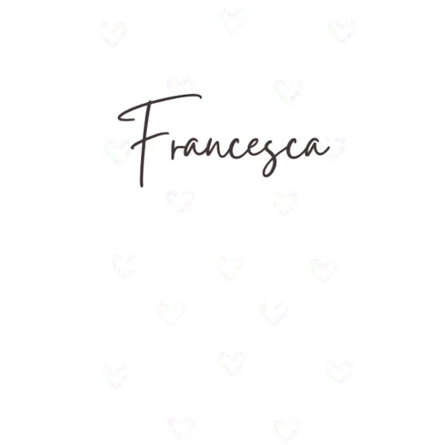 Happy Day Publishing Francesca Notebook: Pink Francesca Notebook, Heart Design Personalized Pink Pattern Lined Journal, Francesca Name Diary