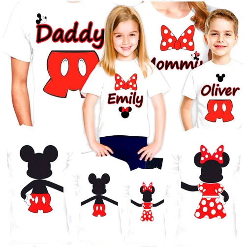 Picontshirt Matching Shirts for Family Disney Set of 4-5-6-7 Mickey Minnie Vacation Trip for Gift Christmas T-Shirt 2023 pictures