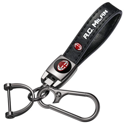 SEIZO Leather Keychain for Football Fans,Car Keyring Replacement Key Fob Holder,Souvenir Gifts for Men Women