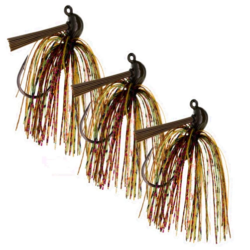 Reaction Tackle Flipping Jigs for Bass Fishing – Weedless Design Fishing Jig Head Fishing Lures - Bass, Pike, Walleye, Muskie and More (3-Pack)