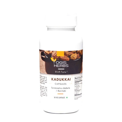 YOGIS HERBS Kadukkai Capsules (Terminalia Chebula/Haritaki) 90 Veg Capsules