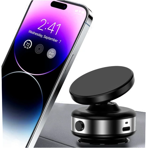 Fostex Magnetic Phone Holder, Car Phone Holder Mount, 360°Rotation, N52 Strong Magnet, Hands Free Automobile Cell Phone Holder for iPhone Android and All Smartphones