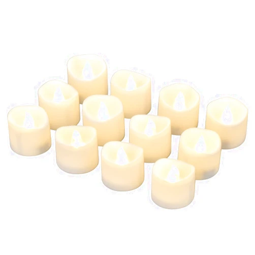eLander LED Tea Lights Flameless Candle with Timer, 6 Hours on and 18 Hours Off, 1.4 x 1.3 Inch, Warm White, [12 Pack]
