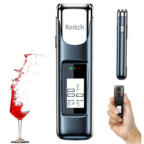 xcivi Reitch Breathalyzer, Portable Breathalyzer, Professional-Grade Accuracy, Portable Breath Alcohol Tester for Personal and Professional Use with LCD Display