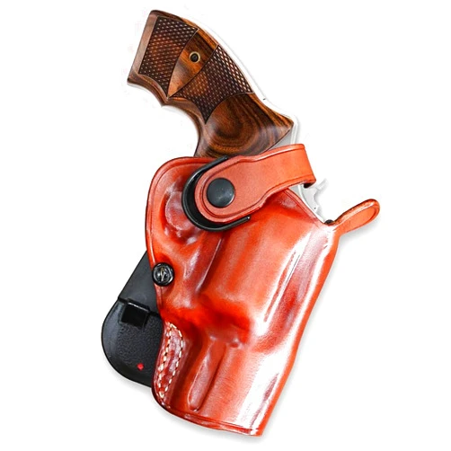 MASC Leather Paddle OWB Revolver Holster with Retention Strap, Fits S&W PC Mod.629 44 Mag 6-Shot Unfluted Cyl 2-5/8'' Barrel, R/H Draw, Brown Color #5489#