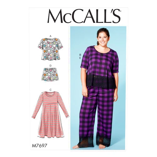 McCall's Patterns Misses'/Women's Lounge Tops, Dress, Shorts and Pants