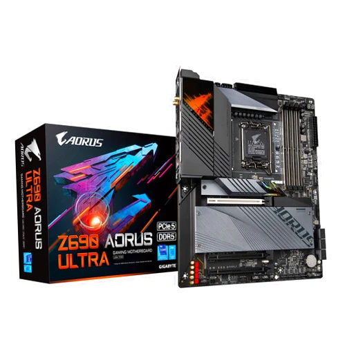 GIGABYTE Z690 AORUS ULTRA (LGA 1700/ Intel Z690/ ATX/ DDR5/ Quad M.2/ PCIe 5.0/ USB 3.2 Gen2X2/ Type-C/ WiFi 6/ 2.5GbE LAN/ Gaming Motherboard)