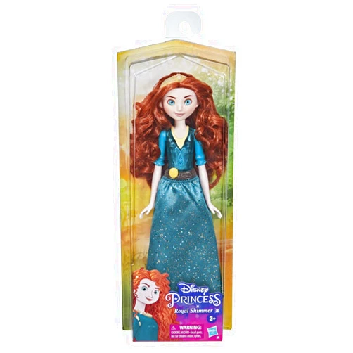 Disney Princess Royal Shimmer Merida Doll, Fashion Doll with Skirt and Accessories, Toy for Kids Ages 3 and Up