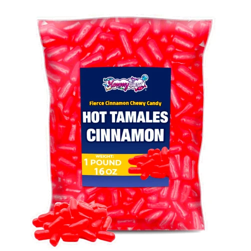 YUMMYLAND Hot Tamales Fierce Cinnamon Candy 1 Pound Bulk Bag, Cinnamon Candy, Gummy Candy, Resealable Bag by Yummyland, 16 oz