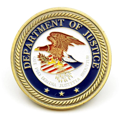 Youkejia U.S. US Saint Michael Doj Department of Justice Freedom Challenge Coin Gift, Bronze