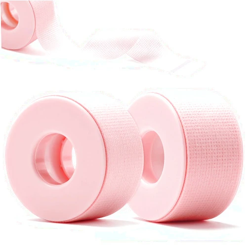 Gemsanva Lash Tape for Eyelash Extensions,Breathable & Easy Tear Micropore Tape, Professional Eyelash Extension Supplies,9M/10 Yards per Roll (Pink)