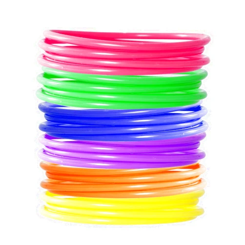Topbuti 24 Pcs Plastic Ring Toss Game for Kids Adults, 5.5 Inch Carnival Rings for Speed and Agility Practice Games, Garden Backyard Outdoor Games, Bridal Shower Game, Game Booth