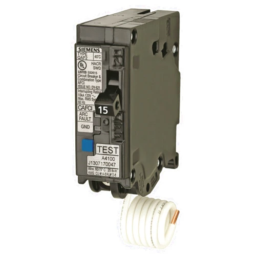 Siemens QA115AFCP 15-Amp Single Pole 120-volt Plug On Combination AFCI Breaker