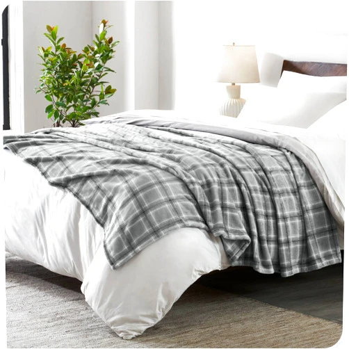 Bare Home Fleece Blanket - Twin/Twin Extra Long - Tartan Plaid - Lightweight Blanket for Bed, Sofa, Couch, Camping, and Travel - Microplush - Ultra Soft Warm Blanket (Twin/Twin XL, Tartan Plaid)