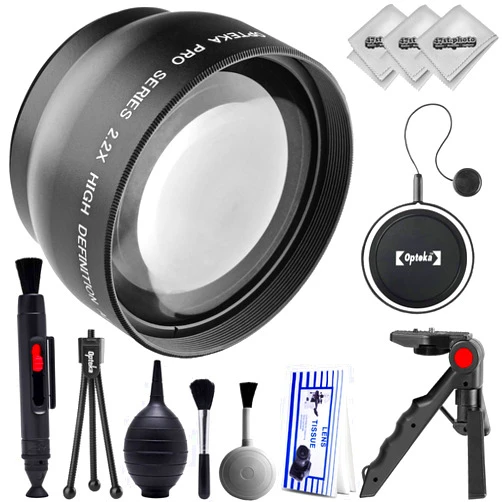 47th Street Photo Opteka 2.2X High Definition AF Telephoto Lens for Canon Digital SLR Cameras 80D, 77D, 70D, 60D, 7D, T7i, 7D Mark II, T6s, T6i, T6, T5i, T5, T4i, T3i, T3, SL1 & SL2