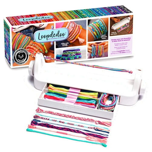 Loopdedoo - Friendship Bracelet Maker Kit - DIY Friendship Bracelets in Minutes - Award-Winning Bracelet Kit 1. Loopdedoo + 18 Skeins of Thread