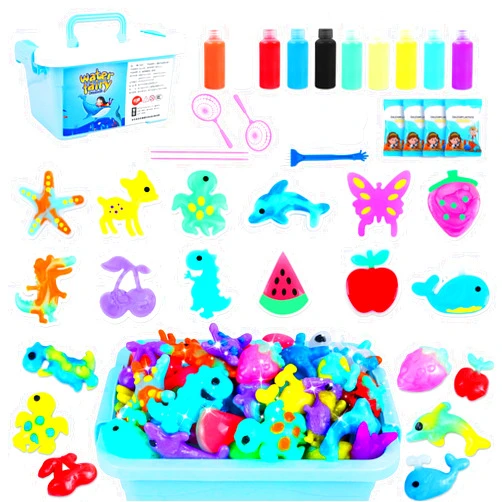 FODYNE Magic Water Elf Toy Kit, Magic Aqua Fairy Water Gel Kit, with 10 Gels,12 Shape Models (Random), Christmas Gifts, Birthday Gift, Party Favors