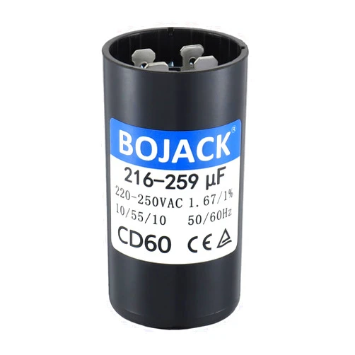 BOJACK 216-259 uF/MFD 220-250 VAC 50/60 Hz Universal Round Start Capacitor Electric Replacement Parts