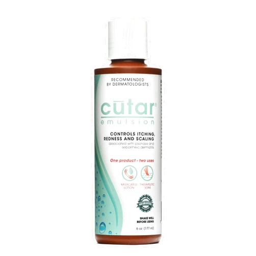Cutar Emulsion Cream - Coal Tar Lotion for Relief from Eczema, Psoriasis, and Dermatitis - Helps Soothe Itchy Flaky Skin, Redness, Dryness, and Inflammation