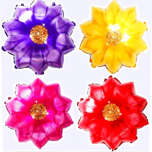 Worldoor 12pcs Sunflower Balloons Foil Flower Balloons, Summer Sunshine Birthday Wedding Decoration Hawaiian Party Decoration Supplies, Birthday Party, Animal Theme Party, Festival Rave, Photo Shooting