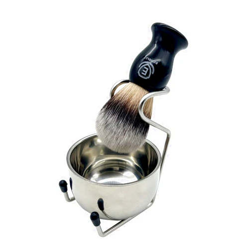ECHOLLY 3pcs Mens Shaving Brush and Bowl Set by Echolly-Premium Shaving Brush for Men, Shave Bowl and Stand- Mens Shaving Kit-Perfect Gifts for Men,Fathers
