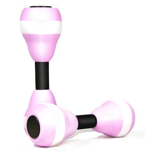 VIDELLY 2-Piece Aquatic Exercise Foam Dumbbell Set - Pool Fitness Water Aerobic Equipment for Weight Loss