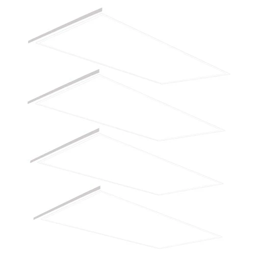 WYZM 2x4 LED Flat Panel Light, 4 Pack, 0-10V Dimmable, 75W 7800LM Super Bright,5000K Daylight White,100-277V AC, Edge-Lit Light Fixture for Offices Classrooms Kitchens (4 Pack of 2x4FT)