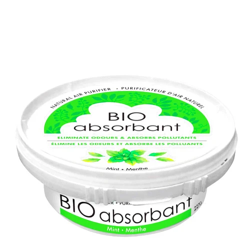 ATTITUDE Bio Absorbant Air Purifier with Activated Carbon, Plant- and Mineral-Based, Absorbs Odors, Vegan, Mint, 8 Ounces