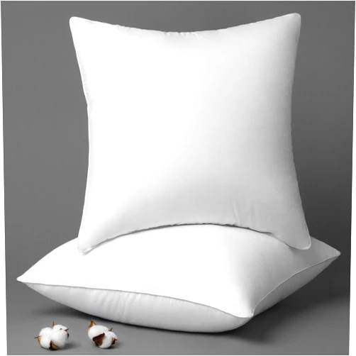Phantoscope 18 x 18 Pillow Inserts - Throw Pillow Inserts with 100% Cotton Cover - Square Forms Pillow Sham Stuffer - Decorative Couch Cushion Pillows (2 Pack, 18 Inches)
