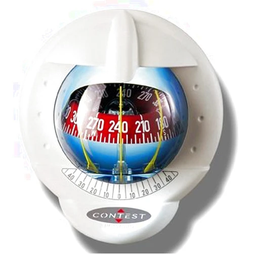 NAUTOS 64417 – CONTEST 101 COMPASS - VERTICAL Mount-WHITE BEZEL – RED CARD- PLASTIMO